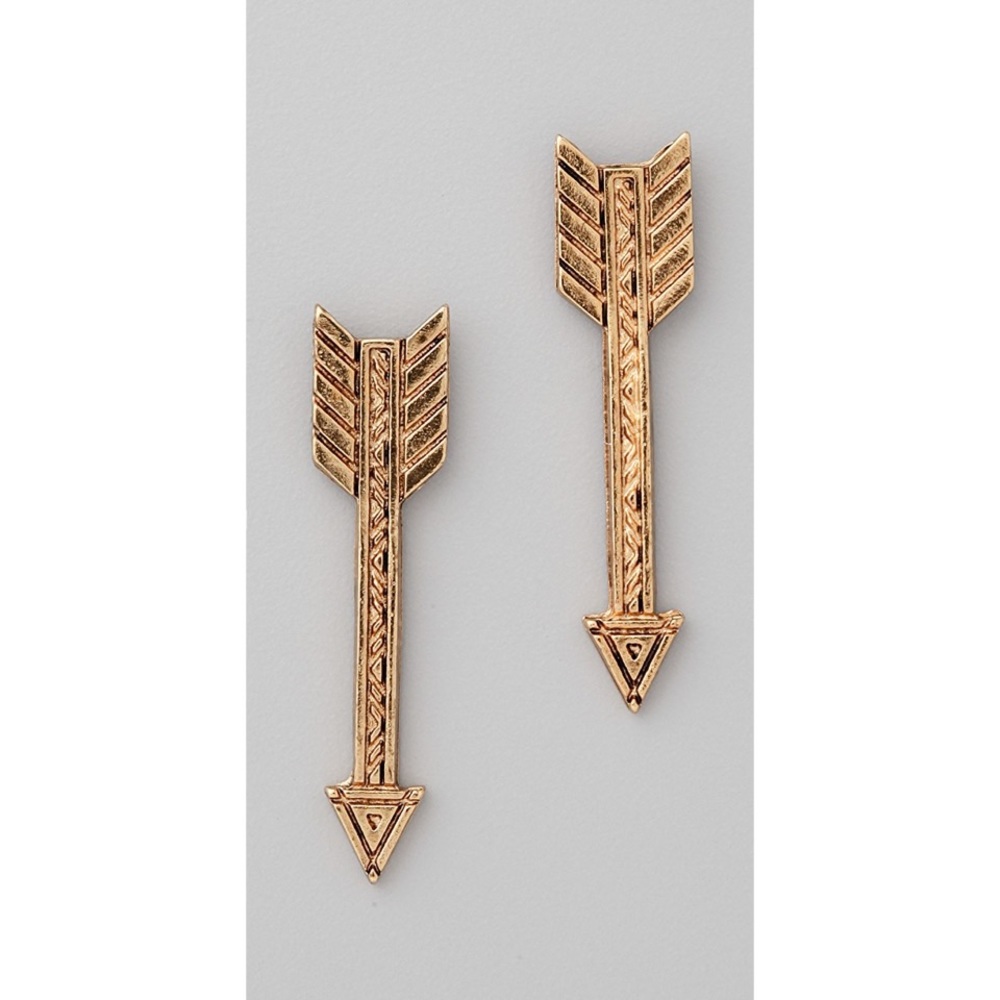 House of Harlow 1960 Long Arrow Earrings in Gold